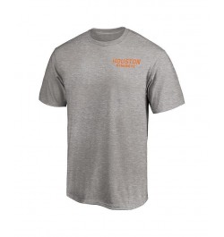 Men's Branded Heather Gray Houston Dynamo T-shirt $22.25 T-Shirts