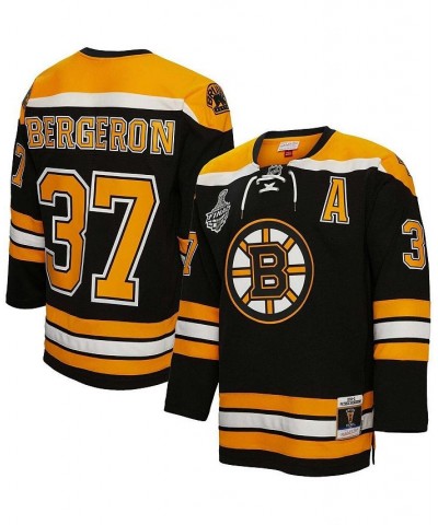 Men's Patrice Bergeron Black Boston Bruins 2010 Blue Line Player Jersey $73.50 Jersey