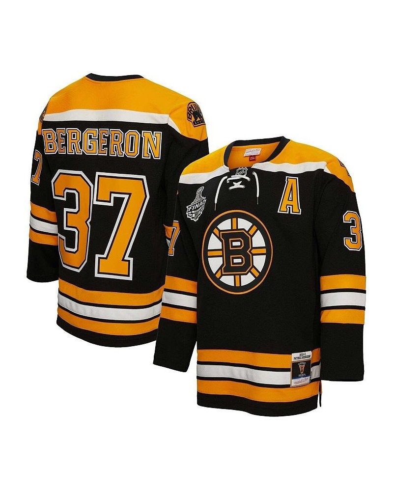 Men's Patrice Bergeron Black Boston Bruins 2010 Blue Line Player Jersey $73.50 Jersey