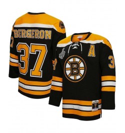 Men's Patrice Bergeron Black Boston Bruins 2010 Blue Line Player Jersey $73.50 Jersey