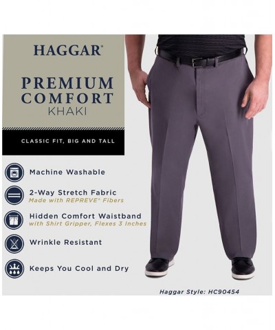 Men's Big & Tall Classic-Fit Khaki Pants Charcoal $22.00 Pants