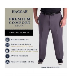 Men's Big & Tall Classic-Fit Khaki Pants Charcoal $22.00 Pants