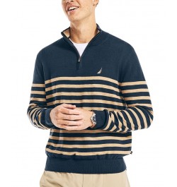 Men's Navtech Performance Stripe Quarter-Zip Sweater Blue $20.54 Sweaters