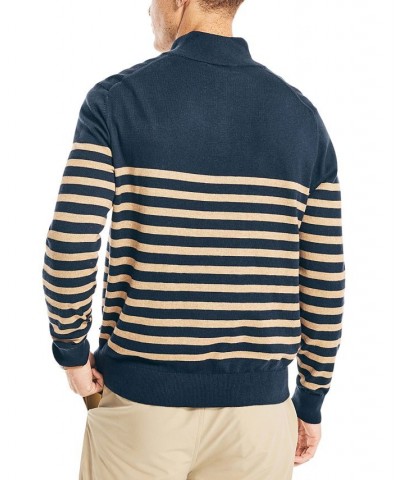 Men's Navtech Performance Stripe Quarter-Zip Sweater Blue $20.54 Sweaters