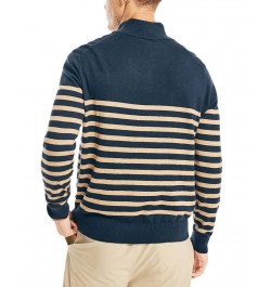 Men's Navtech Performance Stripe Quarter-Zip Sweater Blue $20.54 Sweaters