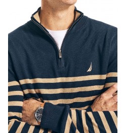 Men's Navtech Performance Stripe Quarter-Zip Sweater Blue $20.54 Sweaters