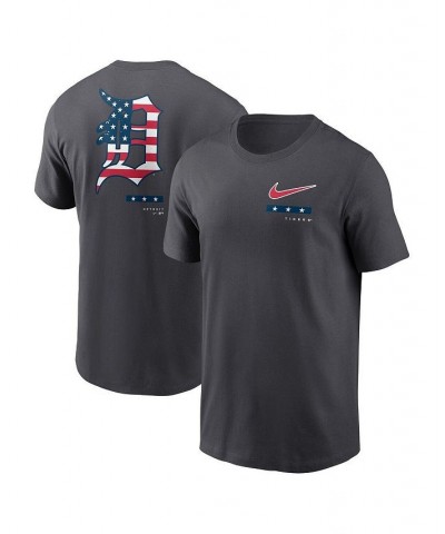 Men's Anthracite Detroit Tigers Americana T-shirt $28.49 T-Shirts