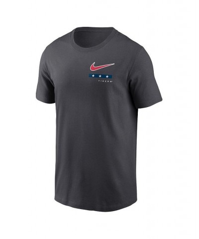 Men's Anthracite Detroit Tigers Americana T-shirt $28.49 T-Shirts