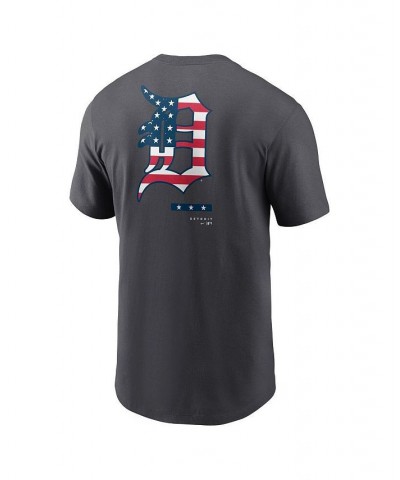 Men's Anthracite Detroit Tigers Americana T-shirt $28.49 T-Shirts