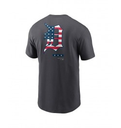 Men's Anthracite Detroit Tigers Americana T-shirt $28.49 T-Shirts