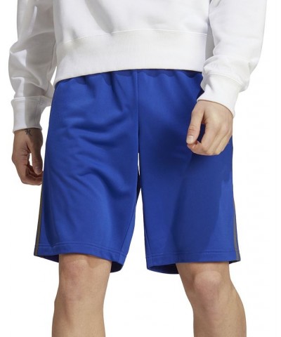 Men's Essentials Warm-Up 3-Stripes 10" Shorts Blue $20.30 Shorts