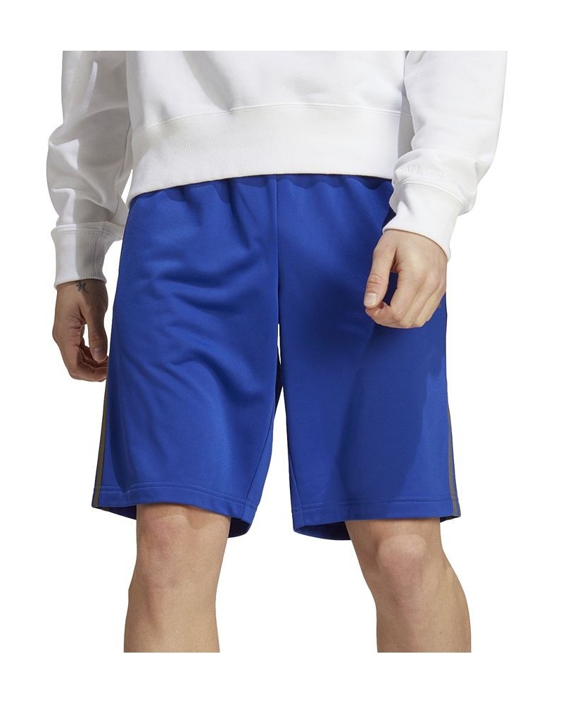 Men's Essentials Warm-Up 3-Stripes 10" Shorts Blue $20.30 Shorts