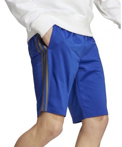 Men's Essentials Warm-Up 3-Stripes 10" Shorts Blue $20.30 Shorts