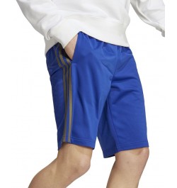 Men's Essentials Warm-Up 3-Stripes 10" Shorts Blue $20.30 Shorts