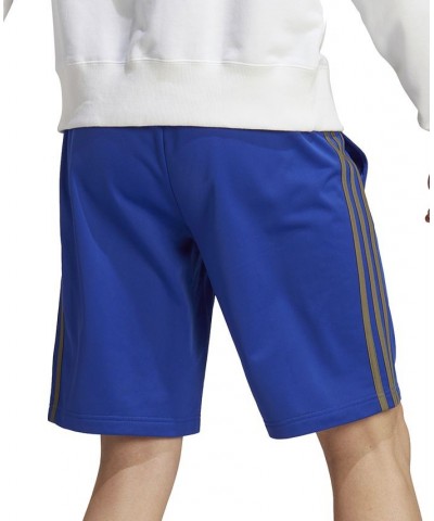 Men's Essentials Warm-Up 3-Stripes 10" Shorts Blue $20.30 Shorts