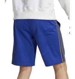 Men's Essentials Warm-Up 3-Stripes 10" Shorts Blue $20.30 Shorts