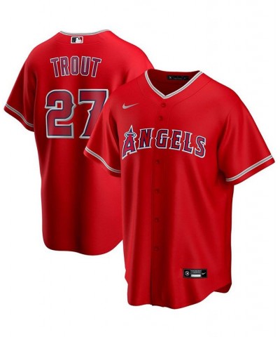 Men's Mike Trout Red Los Angeles Angels Alternate Replica Player Name Jersey $56.55 Jersey