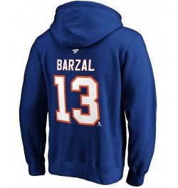 Men's Mathew Barzal Royal New York Islanders Authentic Stack Name and Number Pullover Hoodie $33.65 Sweatshirt