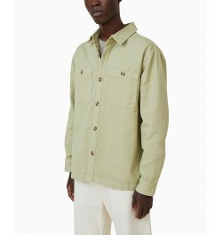 Men's Heavy Overshirt Jacket Green $36.80 Shirts