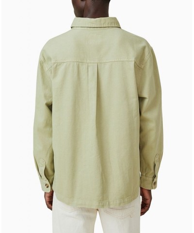 Men's Heavy Overshirt Jacket Green $36.80 Shirts