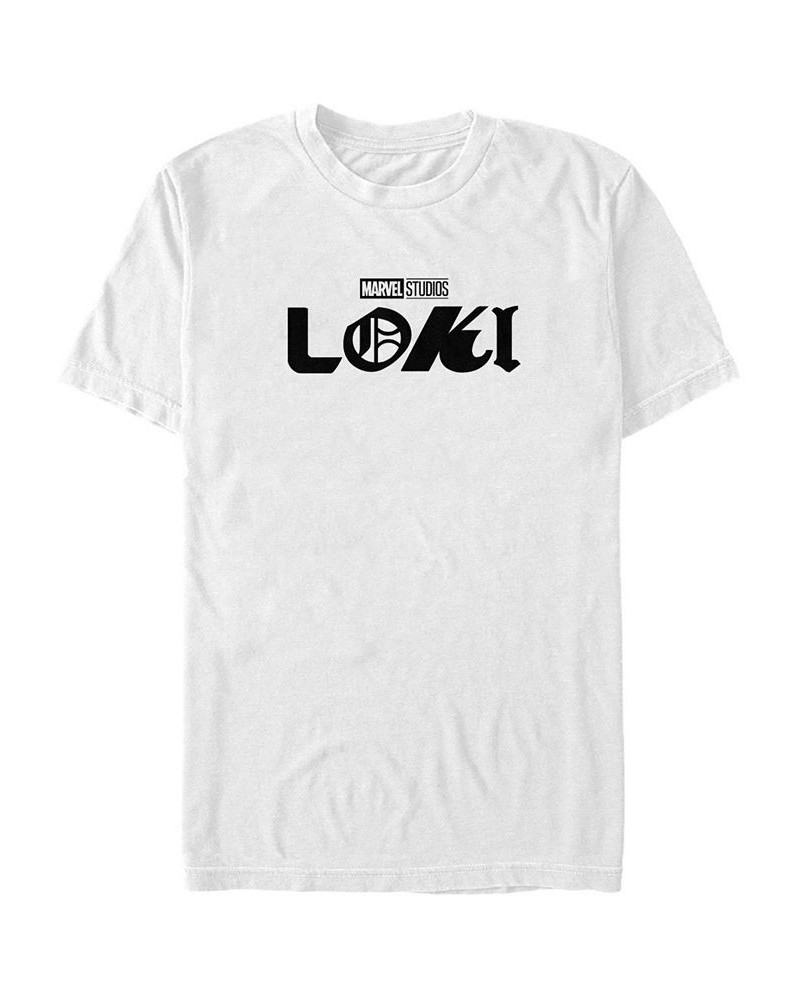 Men's Loki Logo Short Sleeve Crew T-shirt White $18.19 T-Shirts