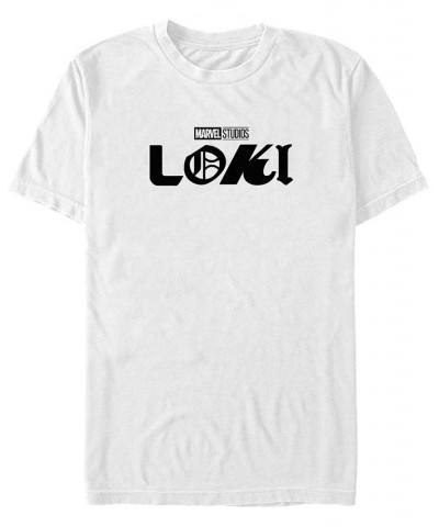 Men's Loki Logo Short Sleeve Crew T-shirt White $18.19 T-Shirts