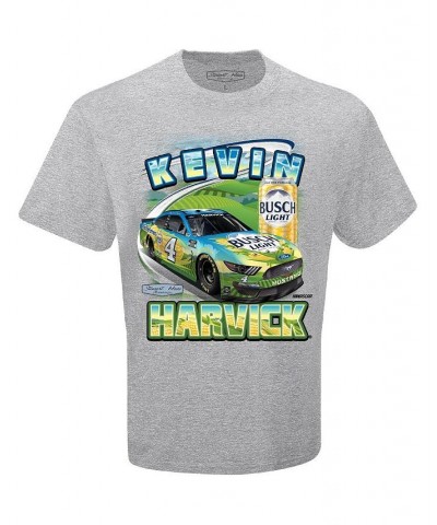 Men's Gray Kevin Harvick Busch Light FortheFarmers 1-Spot Graphic T-shirt $17.50 T-Shirts