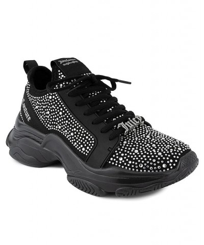 Women's Adana Lace-Up Sneakers Black $24.00 Shoes