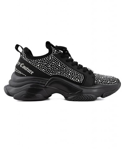 Women's Adana Lace-Up Sneakers Black $24.00 Shoes