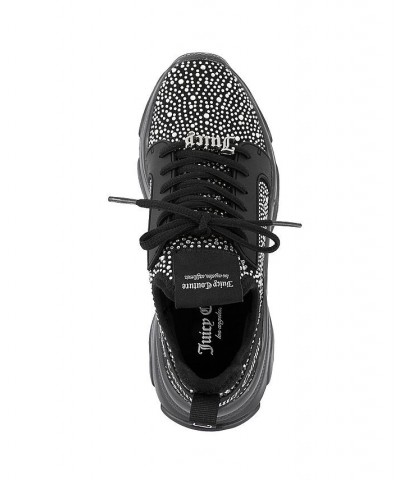 Women's Adana Lace-Up Sneakers Black $24.00 Shoes