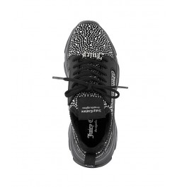 Women's Adana Lace-Up Sneakers Black $24.00 Shoes