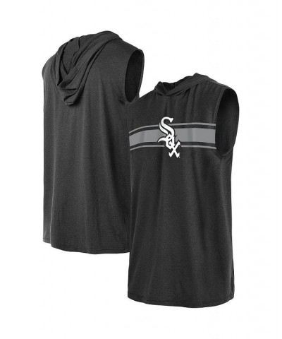 Men's Black Chicago White Sox Sleeveless Pullover Hoodie $28.99 T-Shirts