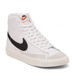 Women's Blazer Mid 77's High Top Casual Sneakers White $48.30 Shoes