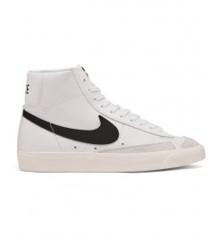 Women's Blazer Mid 77's High Top Casual Sneakers White $48.30 Shoes