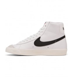 Women's Blazer Mid 77's High Top Casual Sneakers White $48.30 Shoes