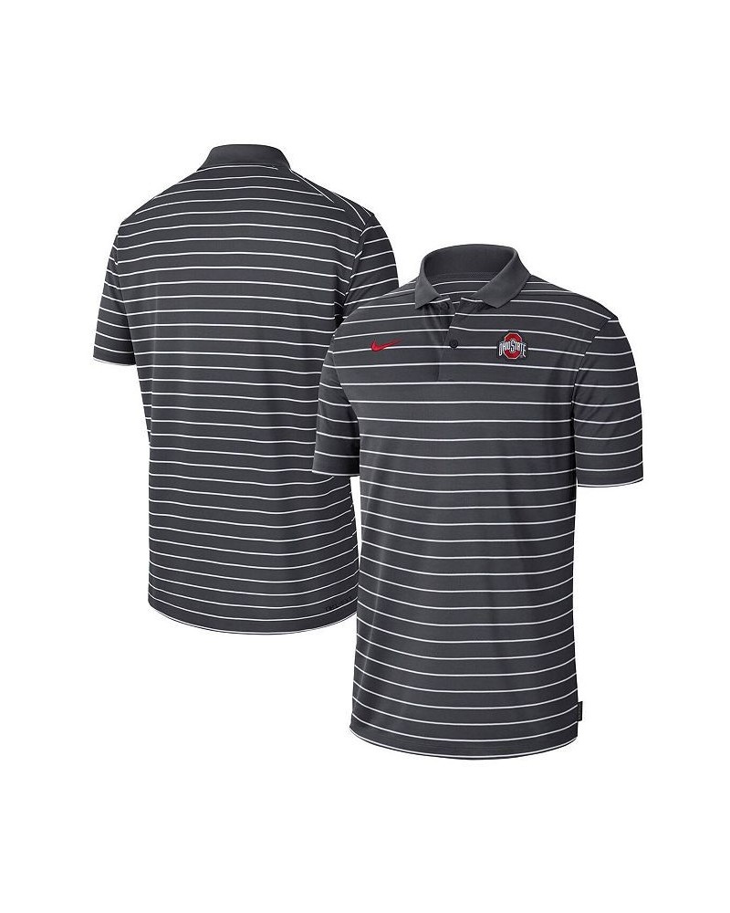 Men's Anthracite Ohio State Buckeyes 2022 Early Season Coaches Performance Polo Shirt $36.00 Polo Shirts