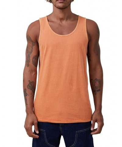 Men's Vacation Sleeveless Tank Top Orange $15.05 T-Shirts