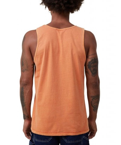 Men's Vacation Sleeveless Tank Top Orange $15.05 T-Shirts