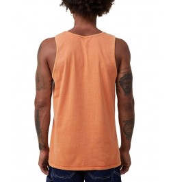 Men's Vacation Sleeveless Tank Top Orange $15.05 T-Shirts