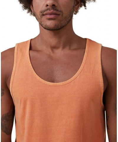 Men's Vacation Sleeveless Tank Top Orange $15.05 T-Shirts