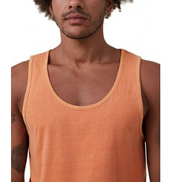 Men's Vacation Sleeveless Tank Top Orange $15.05 T-Shirts