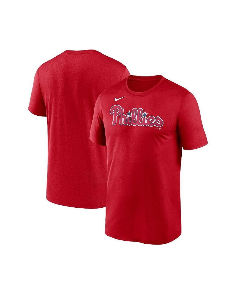 Men's Red Philadelphia Phillies Wordmark Legend Performance Big and Tall T-shirt $28.49 T-Shirts