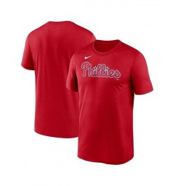 Men's Red Philadelphia Phillies Wordmark Legend Performance Big and Tall T-shirt $28.49 T-Shirts