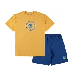 Men's Gold, Royal Golden State Warriors Big and Tall T-shirt and Shorts Sleep Set $36.00 Pajama