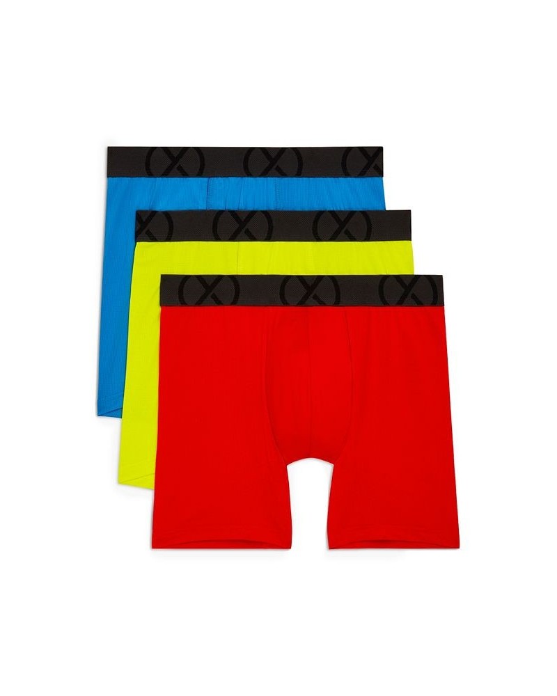 Men's Mesh Performance Ready 6" Boxer Brief, Pack of 3 Fiery Red, Eelectric Blue, Safety Yellow $28.08 Underwear