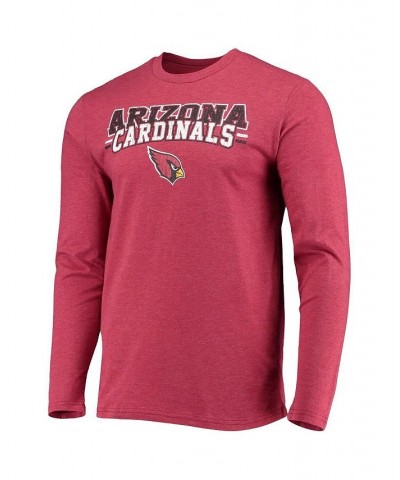 Men's Black, Cardinal Arizona Cardinals Meter Long Sleeve T-shirt and Pants Sleep Set $37.50 Pajama