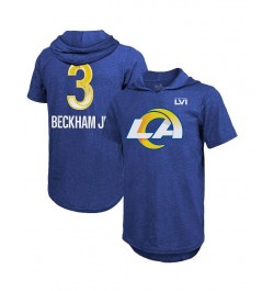 Men's Threads Odell Beckham Jr. Royal Los Angeles Rams Super Bowl LVI Name Number Short Sleeve Hoodie T-shirt $23.46 T-Shirts