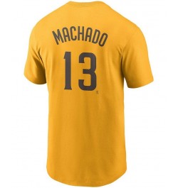 Men's Manny Machado Gold San Diego Padres Name Number T-shirt $25.99 T-Shirts