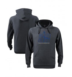 Men's Checkered Flag Heathered Charcoal Trackhouse Racing Graphic Pullover Hoodie $30.79 Sweatshirt