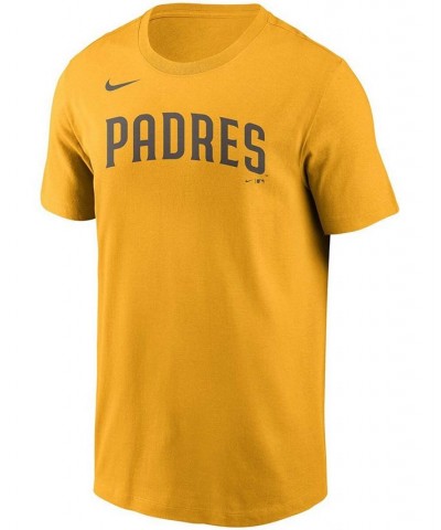 Men's Manny Machado Gold San Diego Padres Name Number T-shirt $25.99 T-Shirts